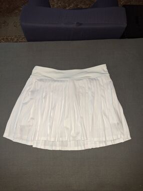 J. Crew White Pleated Tennis Skirt